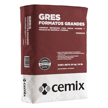 SACO GRANDES FORMATOS GRES CERAMICO CEMIX BLANCO 20 KGS